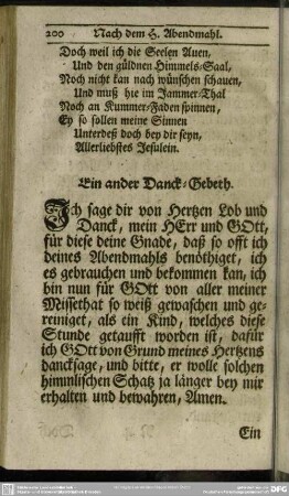 Ein ander Danck-Gebeth
