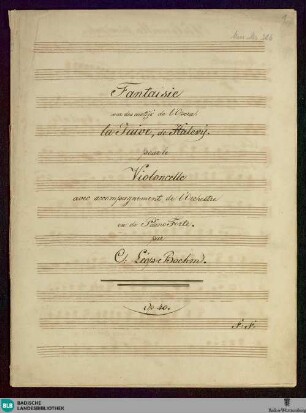 Fantasies - Don Mus.Ms. 206 : vlc, orch; E