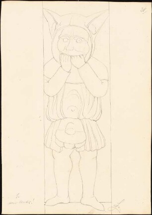 Rathaus, Wernigerode: Stein- oder Holz- (Knaggen-?)Figur
