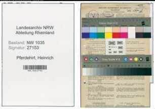 Entnazifizierung Heinrich Pferdehirt , geb. 26.05.1885 (Heilgehilfe)