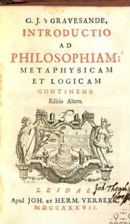 Introductio Ad Philosophiam : Metaphysicam Et Logicam Continens