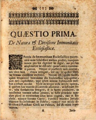 Fundamenta Immunitatis Ecclesiasticae
