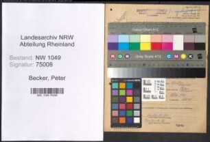 Entnazifizierung Peter Becker , geb. 09.10.1893 (Kesselmeister)