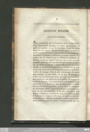 Chapitre Dixième. De La Cause Première.