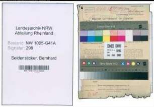 Entnazifizierung Bernhard Seidensticker , geb. 07.11.1906 (Polizist)