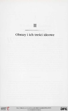 II. Obrazy i ich treści ideowe