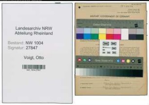 Entnazifizierung Otto Voigt , geb. 13.09.1919 (Kaufm.Angestellter)