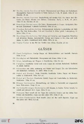 Gläser (Nr. 573-589)