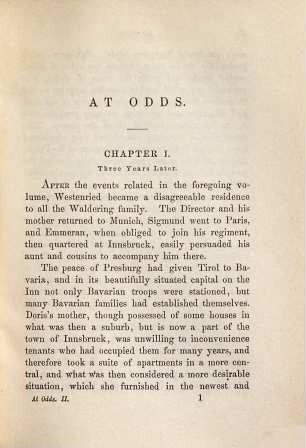 At odds : a novel, 2