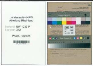 Entnazifizierung Heinrich Phadt , geb. 11.09.1888 (Angestellter)