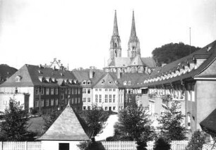 Marburg, Stadtansicht : Marburg. Deutschordensbauten. Ansicht von Osten gegen die Elisabethkirche