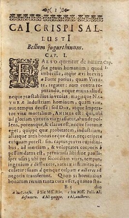Caii Crispi Sallustii Hist. Rom. Princ. Opera quae extant