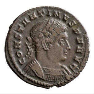 Münze, Follis, Aes 3, 316 n. Chr.