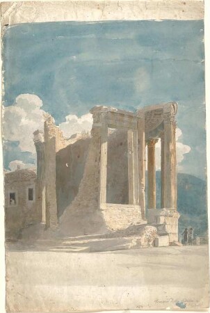 Neureuther, Gottfried von; Tivoli (Latium, Italien); Antiker Tempel - Perspektive