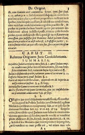 Caput II. Referens Originem Juris Consolidationis.