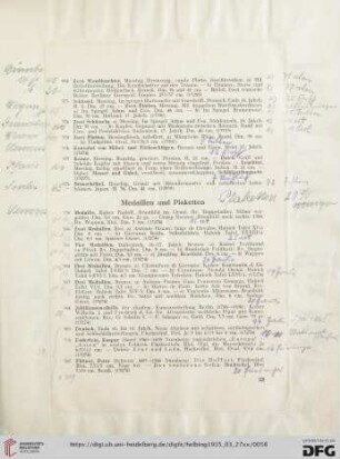 Medaillen und Plaketten (Nr. 379-394)