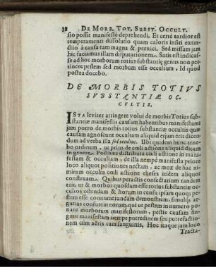 De Morbis Totius Substantiae Occultis