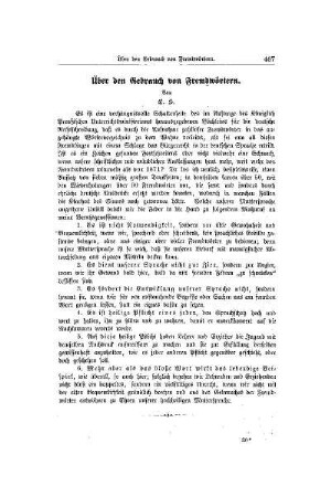 Über den Gebrauch von Fremdwörtern