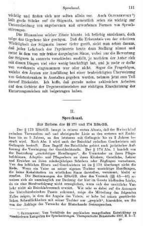 111-125, II. Sprechsaal