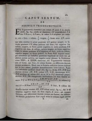 Caput Sextum. De Formulis Trigonometricis.
