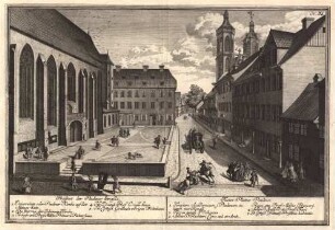 Georg Daniel Heumann: Wahre Abbildung der Stadt Göttingen (1747) - N. XI. Prospect der Pauliner Straße