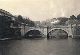 Kaiserpalast mit Brücke (Nijubashi) in Tokio : Weltreisen. Kaiserpalast mit Brücke (Nijubashi) in Tokio