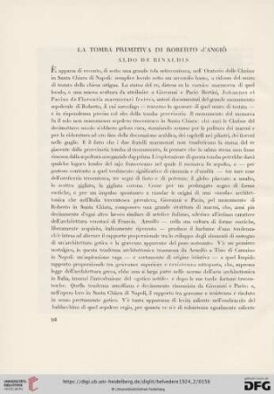 La tomba primitiva di Roberto d'Angiò