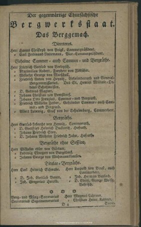 Der gegenwärtige Chursächsische Bergwerksstaat