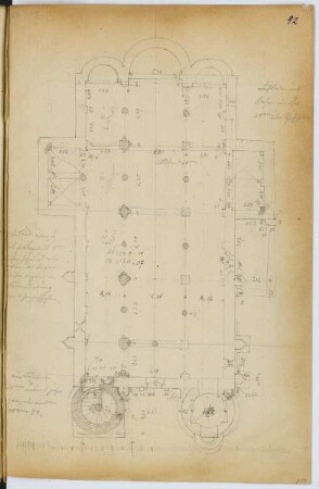 San Lorenzo, Verona: Grundriss (aus: Skizzen- und Fotoalbum 5)