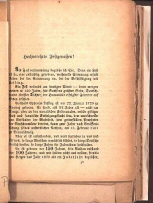 Hochverehrte Festgenossen!