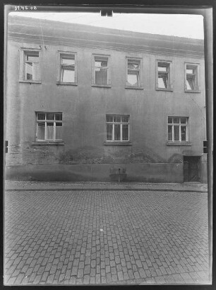 Meißen-Altstadt, Schlossergasse. Wohnhaus. Straßenfront (Teilansicht)