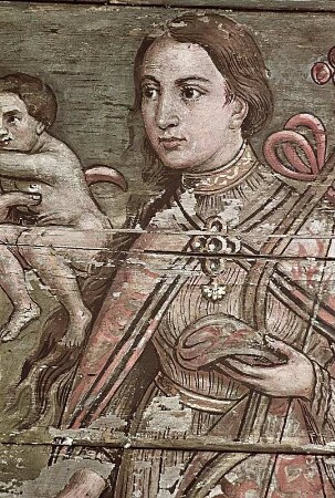 Saturn und Diana; Lünette: König David