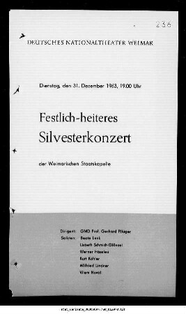 Festlich-heiteres Silvesterkonzert