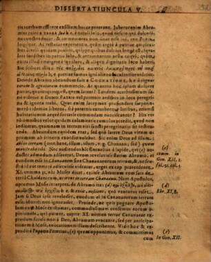 Dissertatiuncula IV. De Abrahamo, Ac De Ejus Fortuna I.