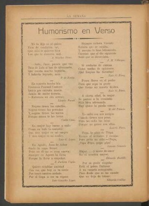 Humorismo en verso