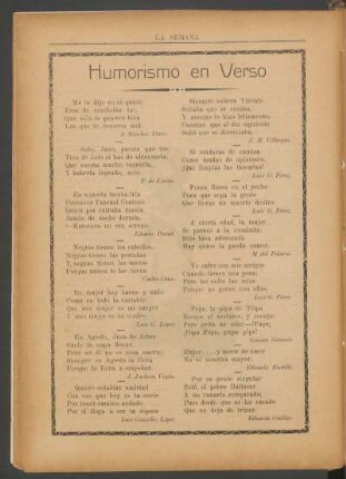 Humorismo en verso