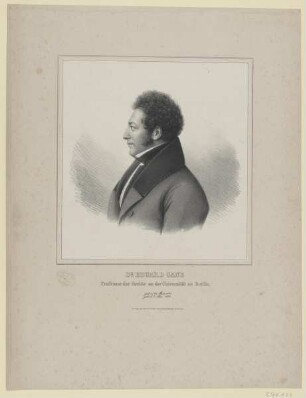 Bildnis des Dr. Eduard Gans