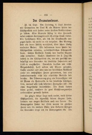 114-117, Im Granatenfeuer