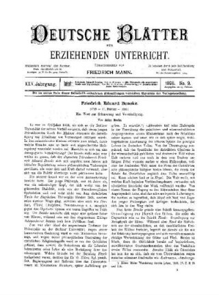 Friedrich Eduard Beneke : ein Wort zur Erinnerung und Verständigung