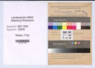Entnazifizierung Fritz Weber, geb. 23.06.1903 (Polizeirat)