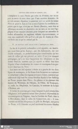 IV. Le nouveau grès rouge dans l'Amérique du nord