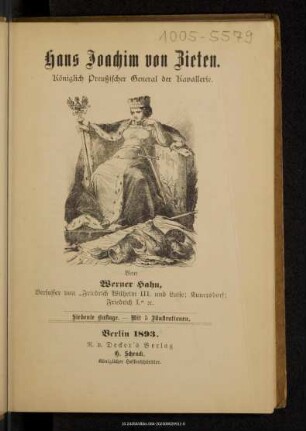 Hans Joachim von Zieten : königlich Preussischer General der Kavallerie
