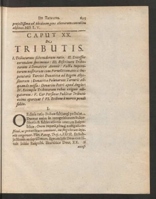 Caput XX. De Tributis.