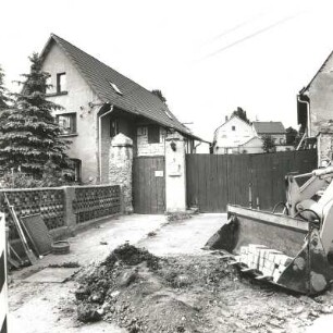 Thräna, Teichstraße 3. Gehöft (um 1750 begonnen). Straßenansicht
