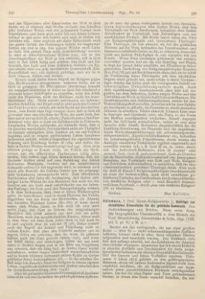 550-551 [Rezension] Hülsmann, J., Beiträge zur christlichen Erkenntniss für die gebildete Gemeinde. Aus Aufzeichnungen und Briefen. Neue verm. Ausg