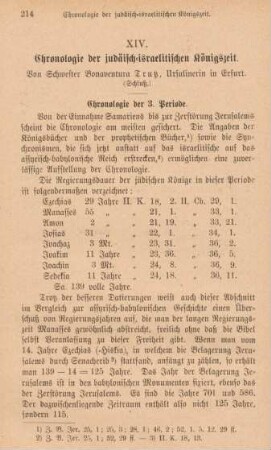 214-222 Chronologie der judäisch-israelitischen Königszeit : Schluß