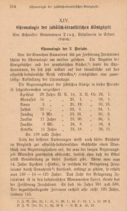 214-222 Chronologie der judäisch-israelitischen Königszeit : Schluß