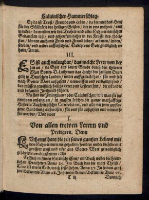 I. Von allen trewen Lerern und Predigern.