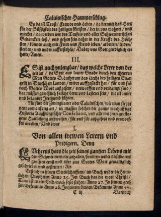 I. Von allen trewen Lerern und Predigern.