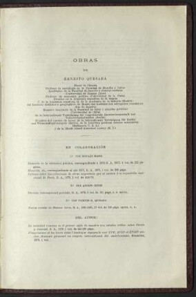 Obras de Ernesto Quesada